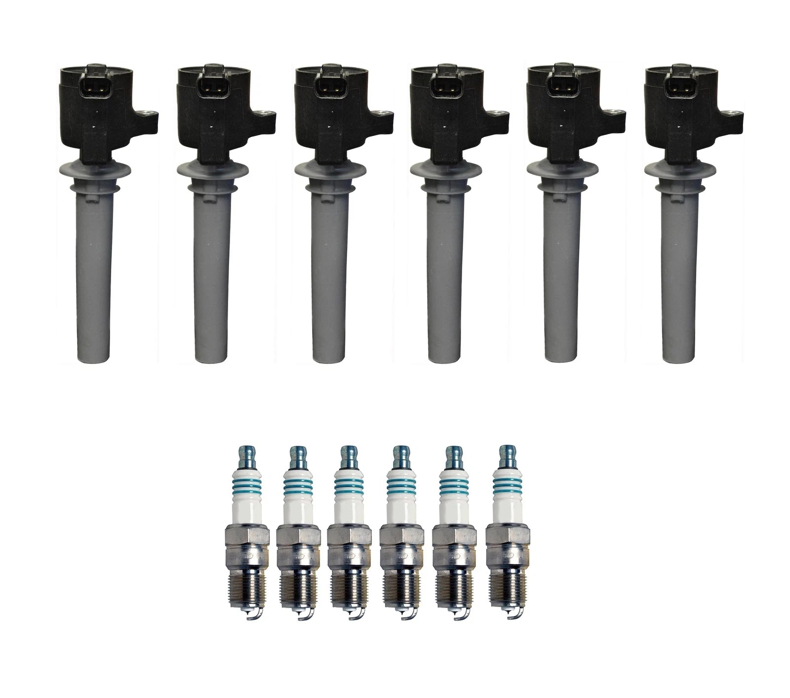 Set of 6 Ignition Coils & 6 Iridium Spark Plugs for Mazda 6 (2003–2008)