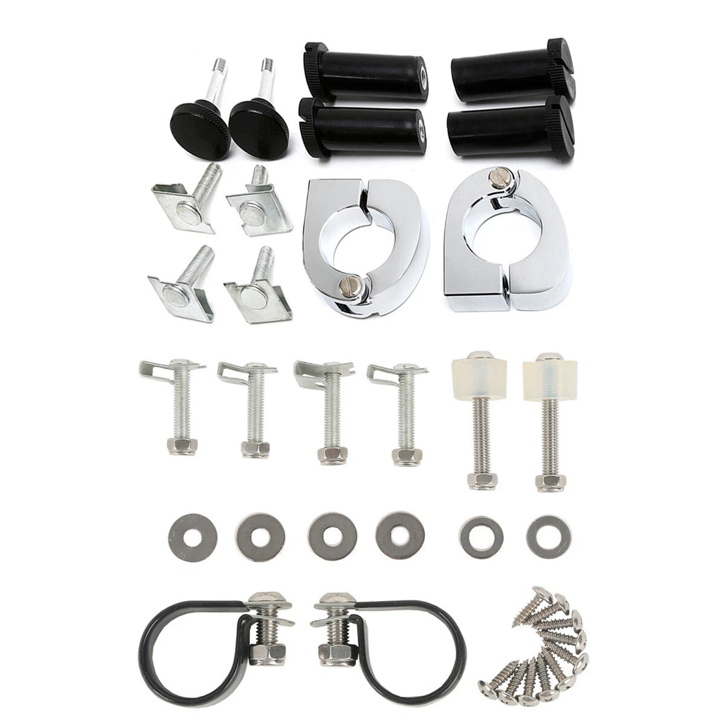 Lower Vented Fairing Mounting Hardware Clamps Kit for Harley Road King (1983–2013)