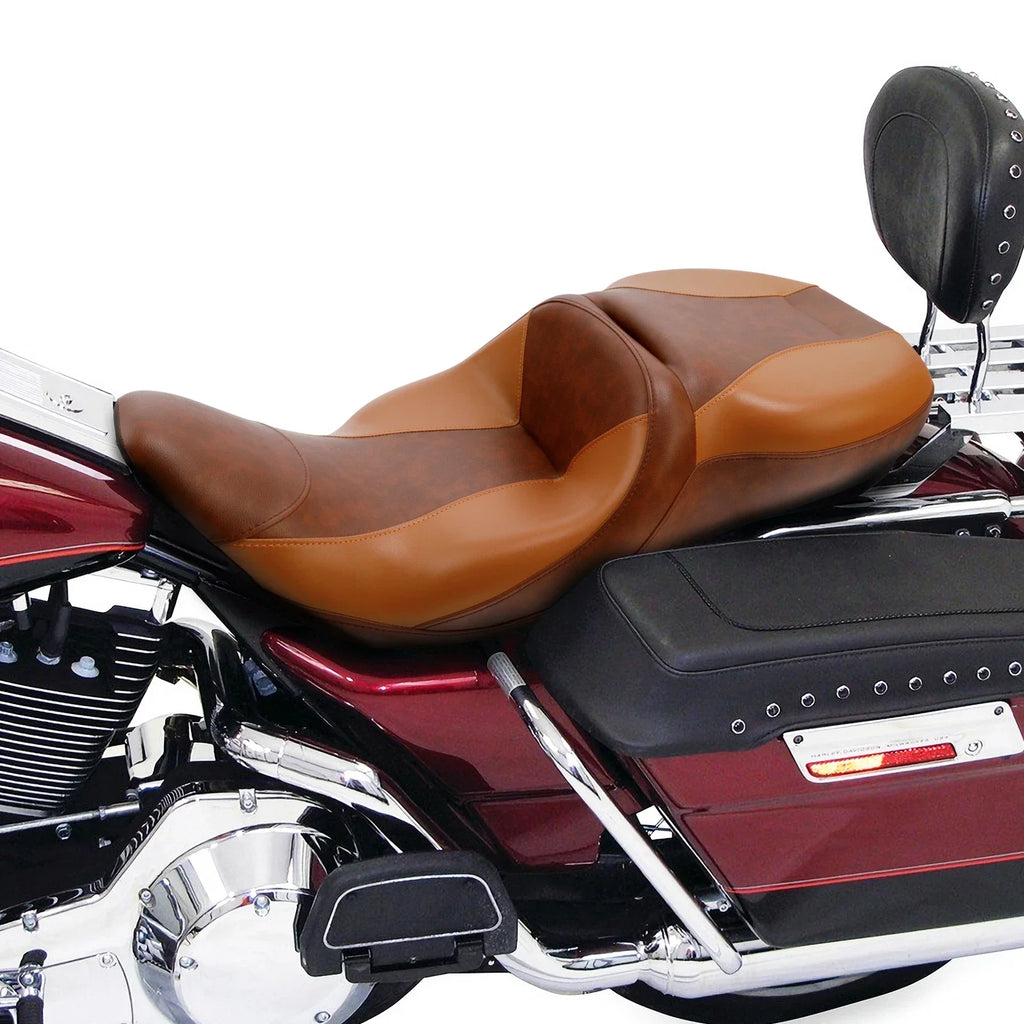 Driver & Passenger Seat for Harley Electra Glide FLHT (1997-2007) Brown