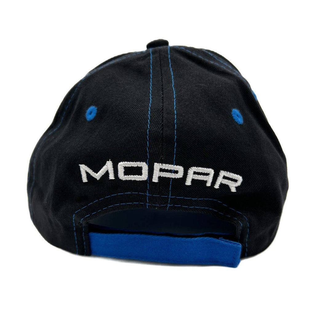 Mopar Hat Cap Faded Blue Black Logo for Dodge Charger Challenger (2011–2023)