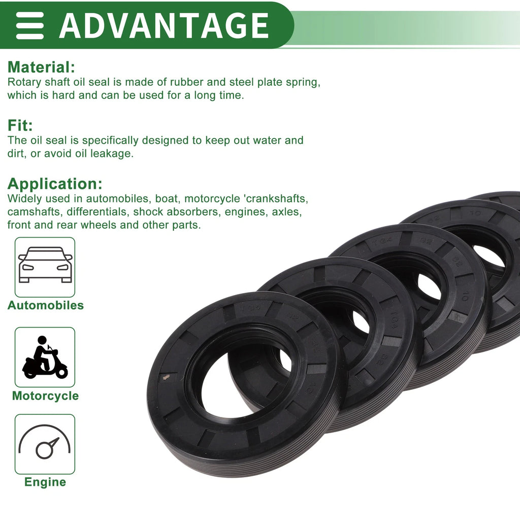 Set of 5 Oil Seals NBR Rubber 32x62x10mm for Various Models 