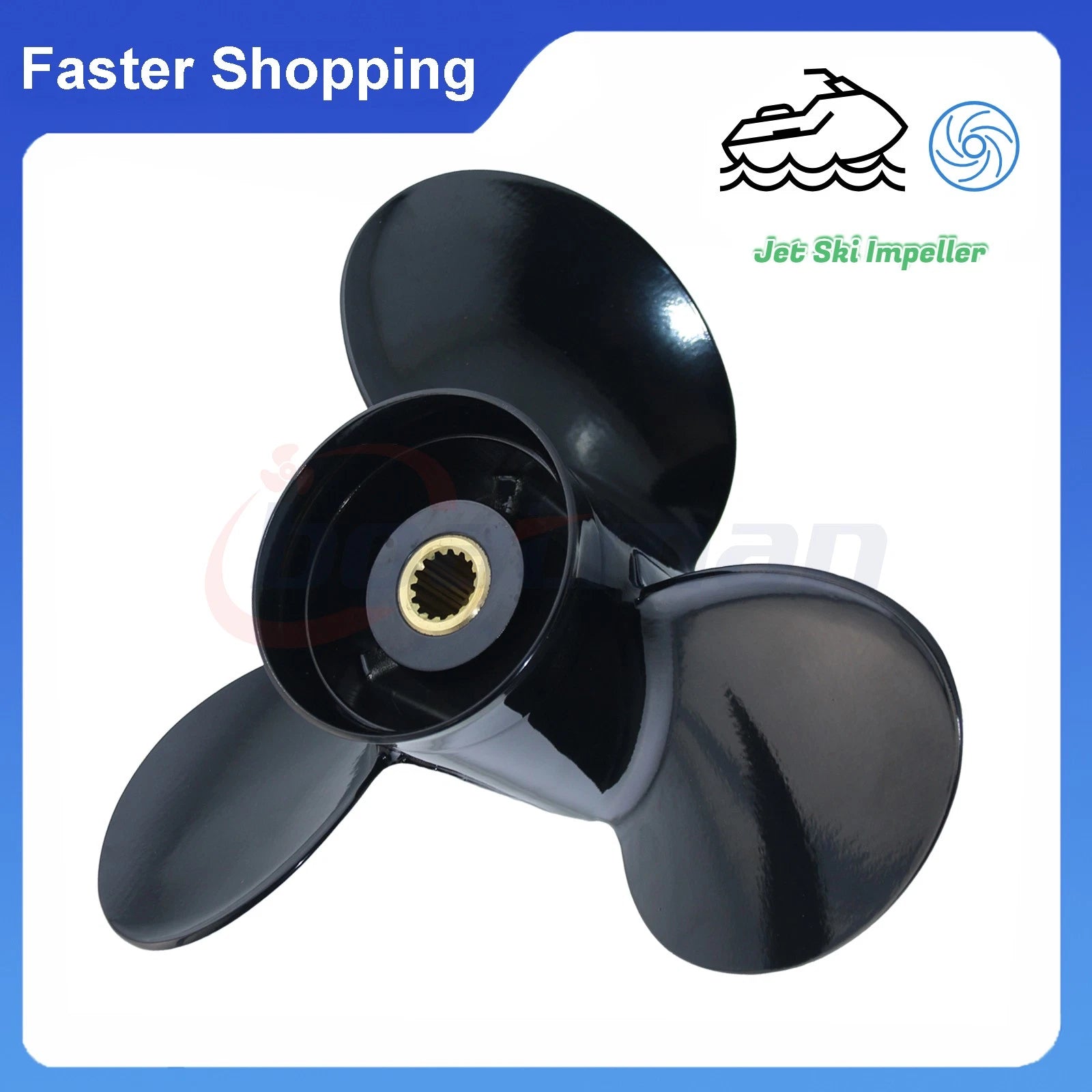 Boat Propeller 14 1/2 x 19 for Johnson Evinrude E-TEC (90-300hp, 15 Tooth)