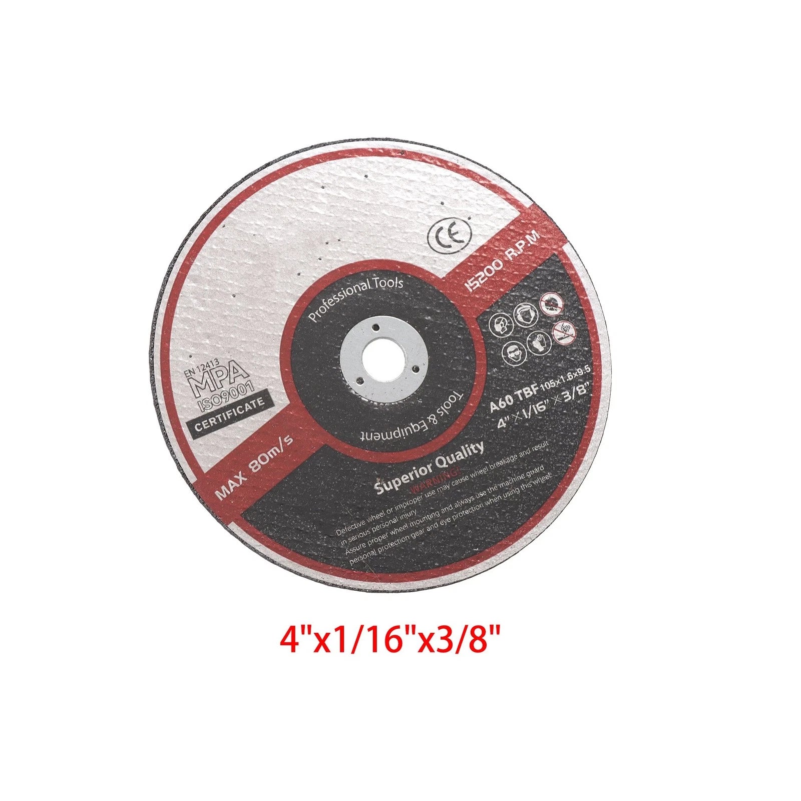 100 Pack Metal and Stainless Steel Cut Off Wheels for Die Grinders (4"x1/16"x3/8")