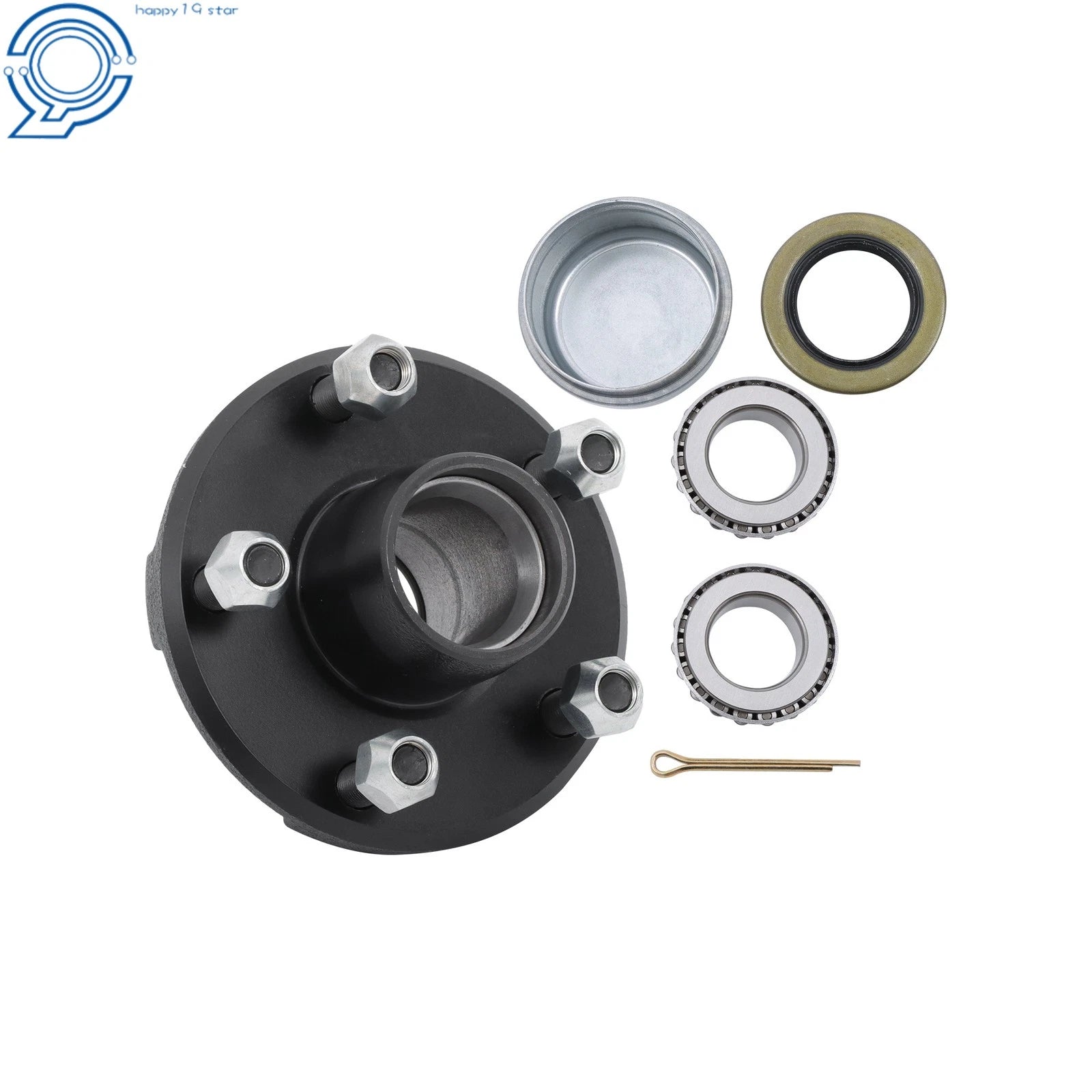 Trailer Hub Kit for 2000 lbs Spindle 5 on 4.5 (2000–2023)