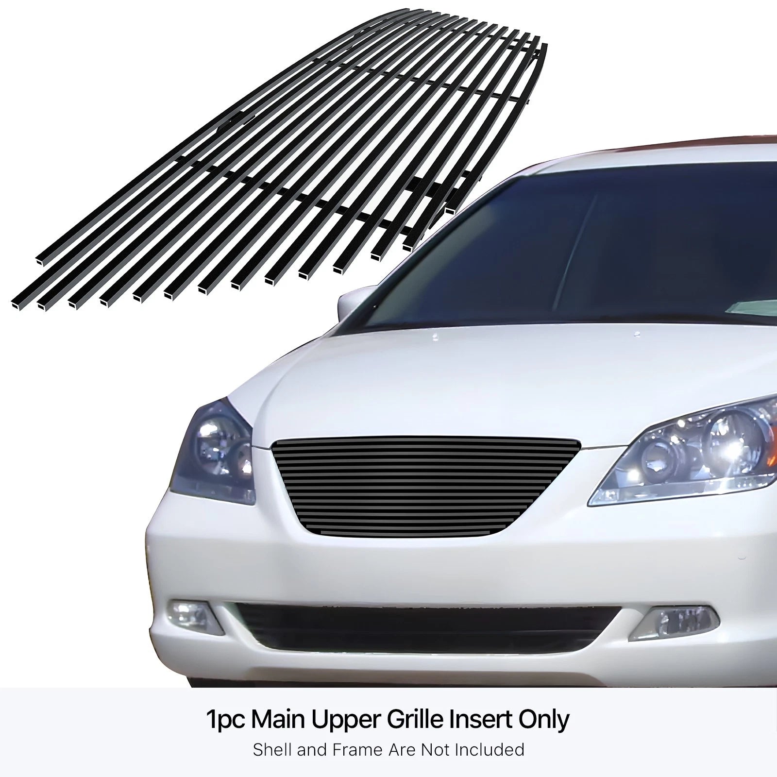 Upper Black Billet Grille Insert for Honda Odyssey (2005-2007)
