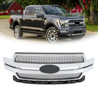 Front Bumper Grille for Ford F150 XLT (2021â2022) Chrome Trim