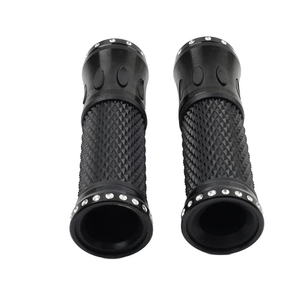 7/8" Black Handlebar Grips for Honda, Yamaha, Suzuki