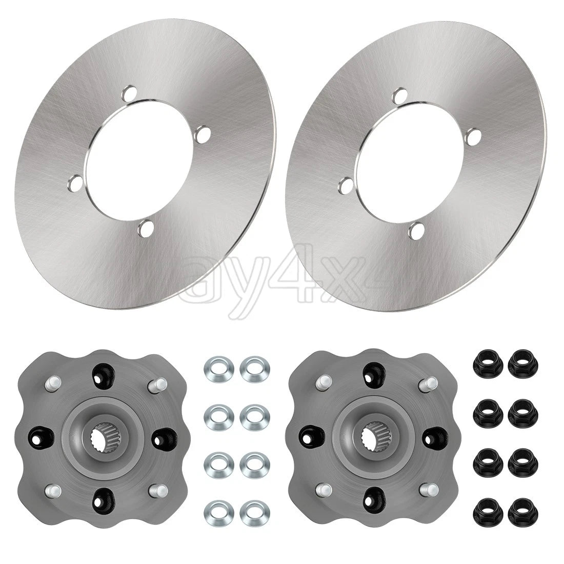 2X Front Wheel Hub w/Rotor for Suzuki Vinson 500 LT-A500F (2002–2003) #54110-38F20