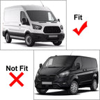Window Visor Rain Shield Deflector for Ford Transit MK8 (2013-2023) Black