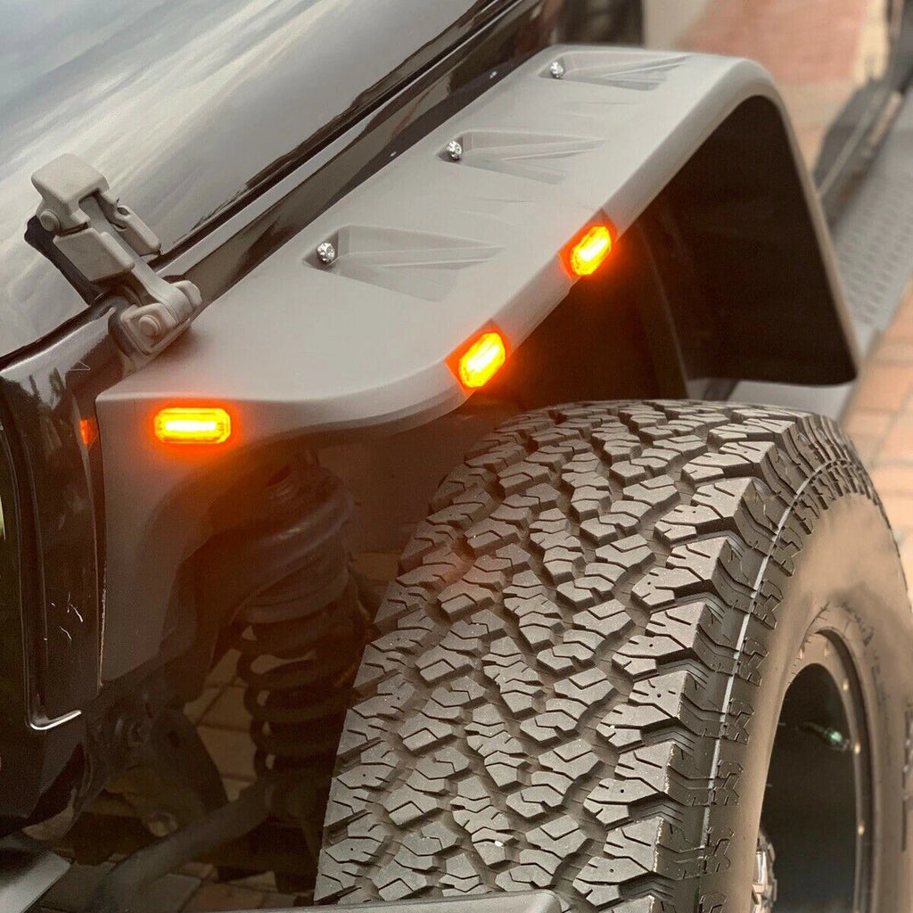 Set of 4 Pocket-Riveted Wheel Fender Flares for Jeep Wrangler JK (2007–2018)