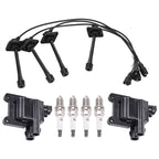Ignition Coil & Iridium Spark Plug & Wireset for Toyota RAV4 L4 (1996–2000)