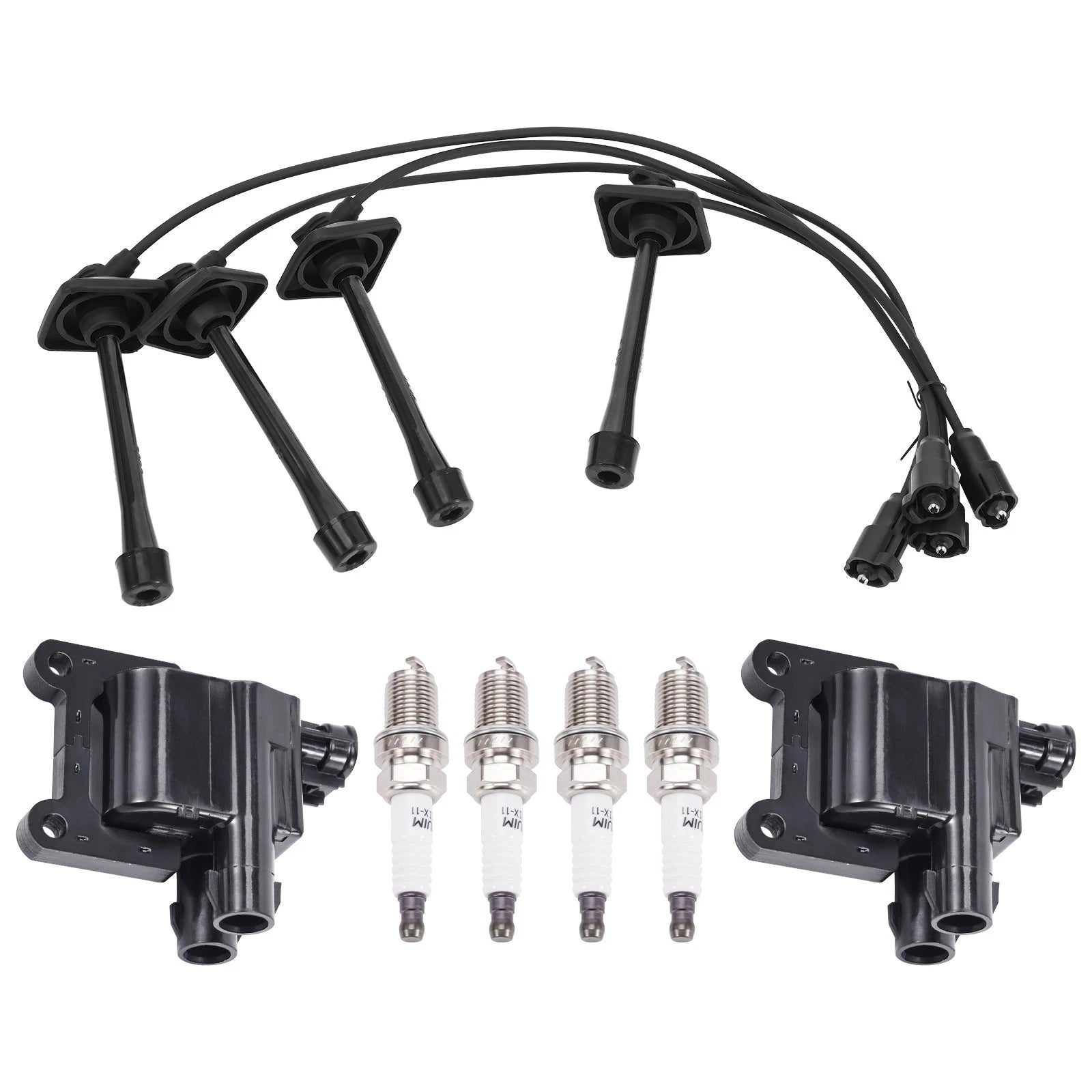 Ignition Coil & Iridium Spark Plug & Wireset for Toyota RAV4 L4 (1996–2000)