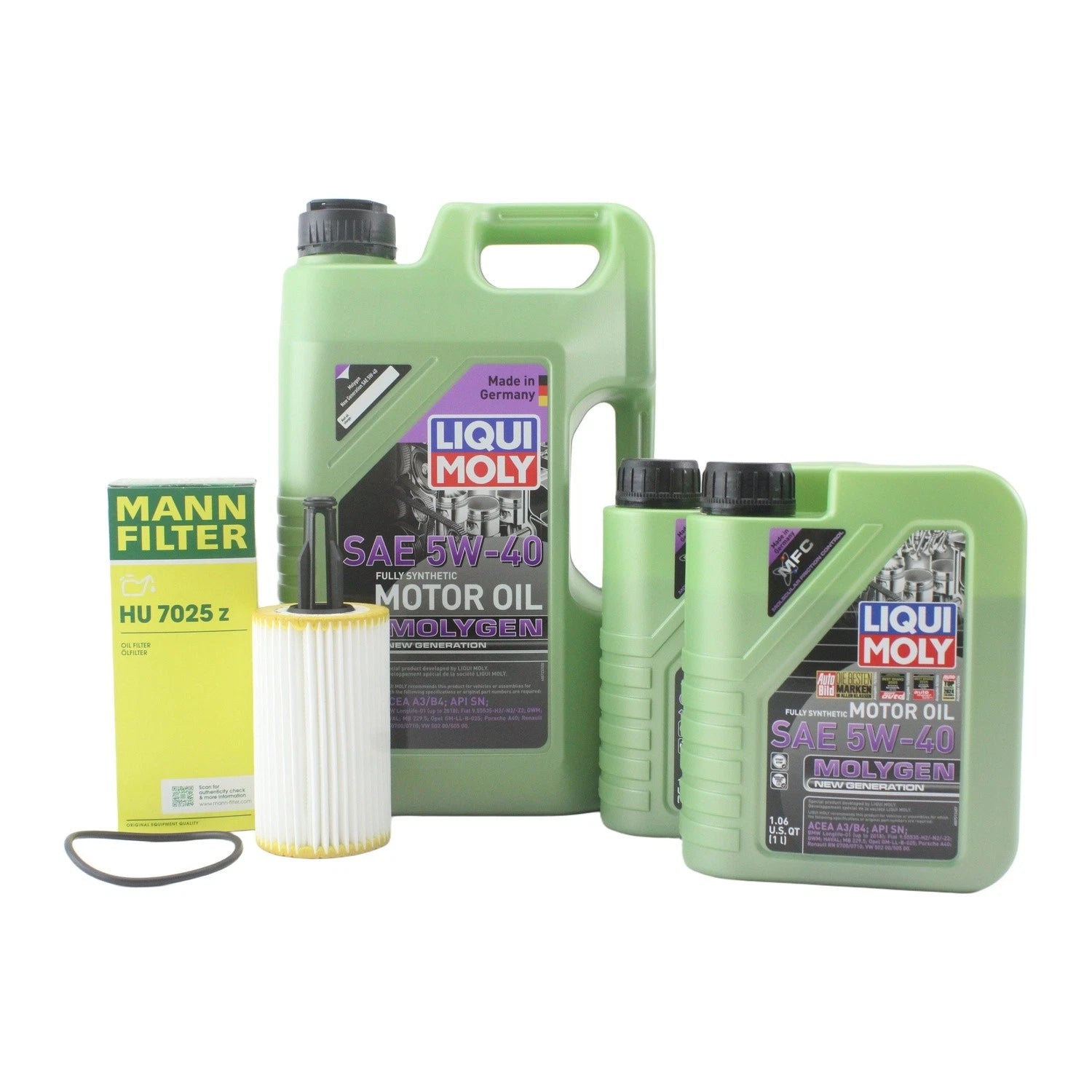 Oil Change Kit 7L Liqui Moly Molygen 5W-40 for Mercedes C300 (2015–2021)