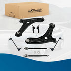 8PC Front Lower Control Arm, Sway Bar Link, Tie Rod Kit for Ford Fiesta (2011–2019)