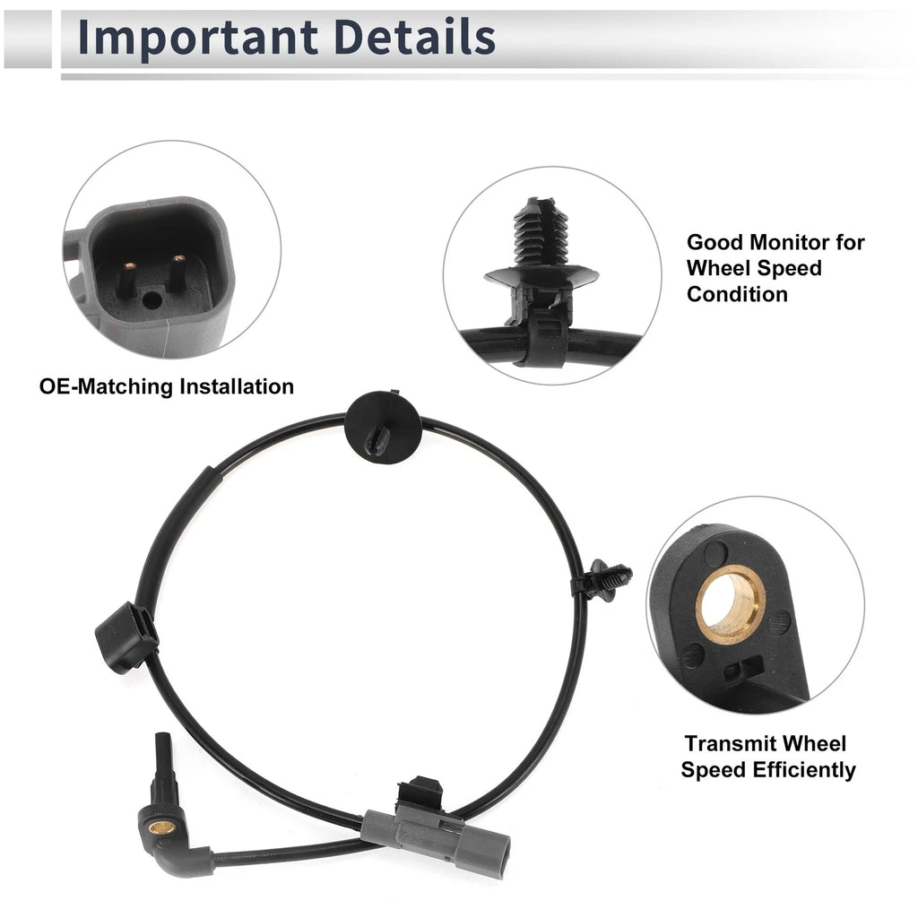 ABS Wheel Speed Sensor No. 95328629 for Chevrolet Trax (2015–2022) Rear Left