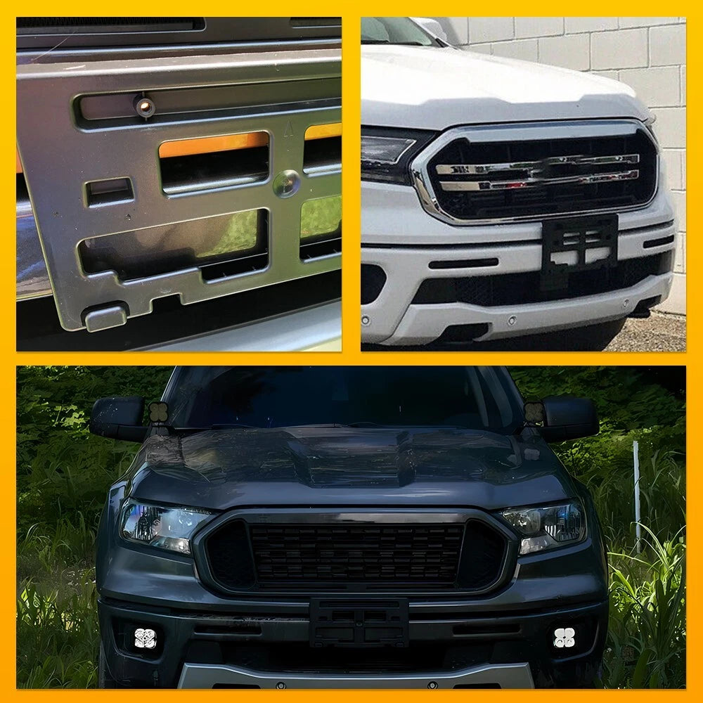Front License Plate Bracket Holder for Ford Ranger (2019–2022)