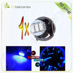 Set of 4 T4/T4.2 3-3014-SMD Blue LED Dash A/C Climate Control Bulbs for