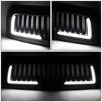 LED Vertical Matte Front Hood Grille Frame for Dodge Ram 2500 3500 (2010–2018)
