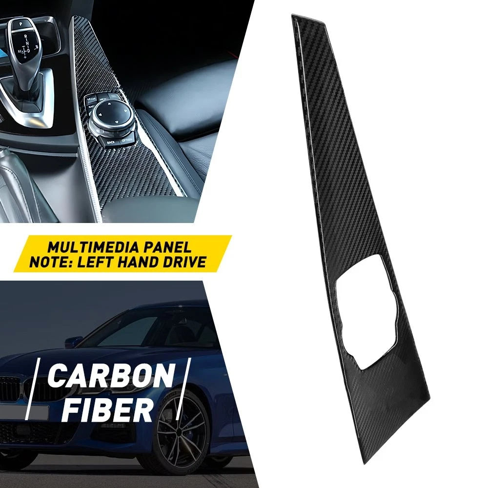 Multimedia Panel Cover Trim for BMW 3 4 Series F30 F34 (2013–2019) Carbon Fiber