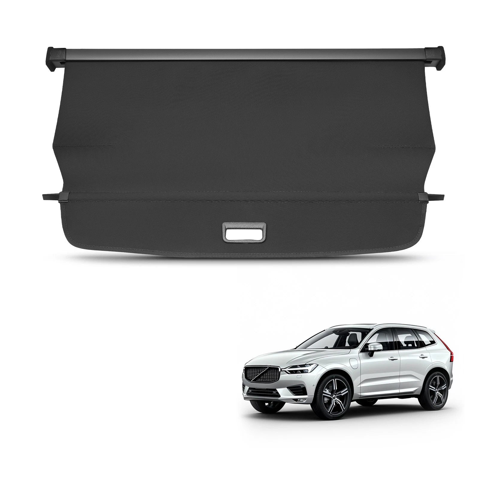 Rear Luggage Cover Cargo Cover for Volvo XC60 (2017–2023) Black Retractable