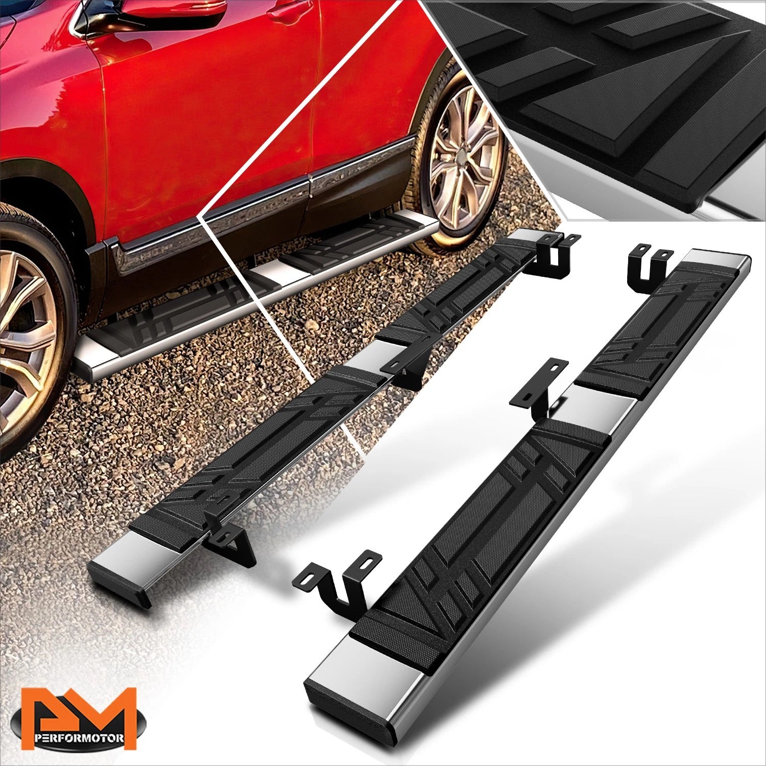 Set of 2 Polished Side Step Pads for Honda CR-V (2017–2022)
