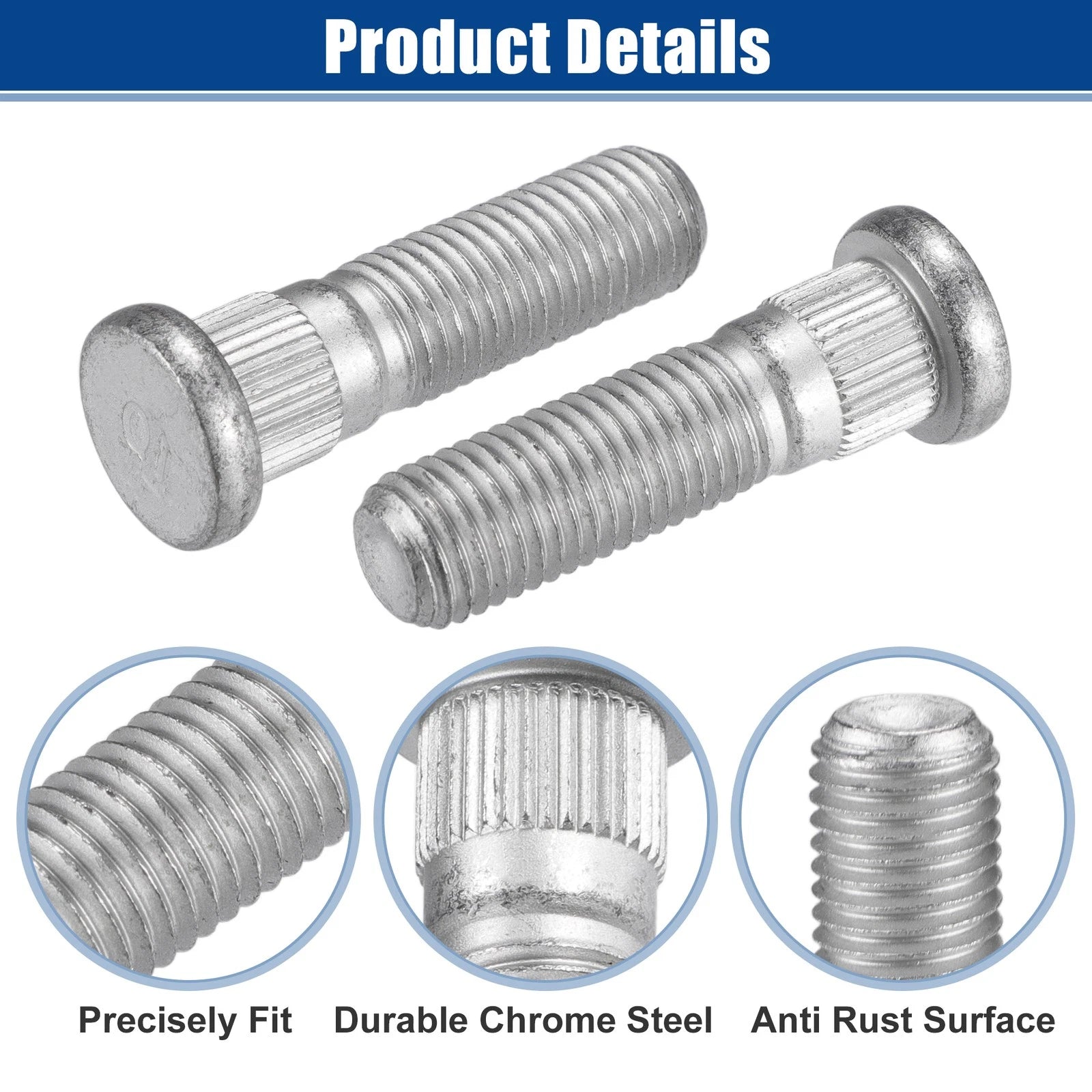 10 Pcs M12x1.5 Wheel Lug Stud for Ford Focus ESCORT (No.J00Y33062)