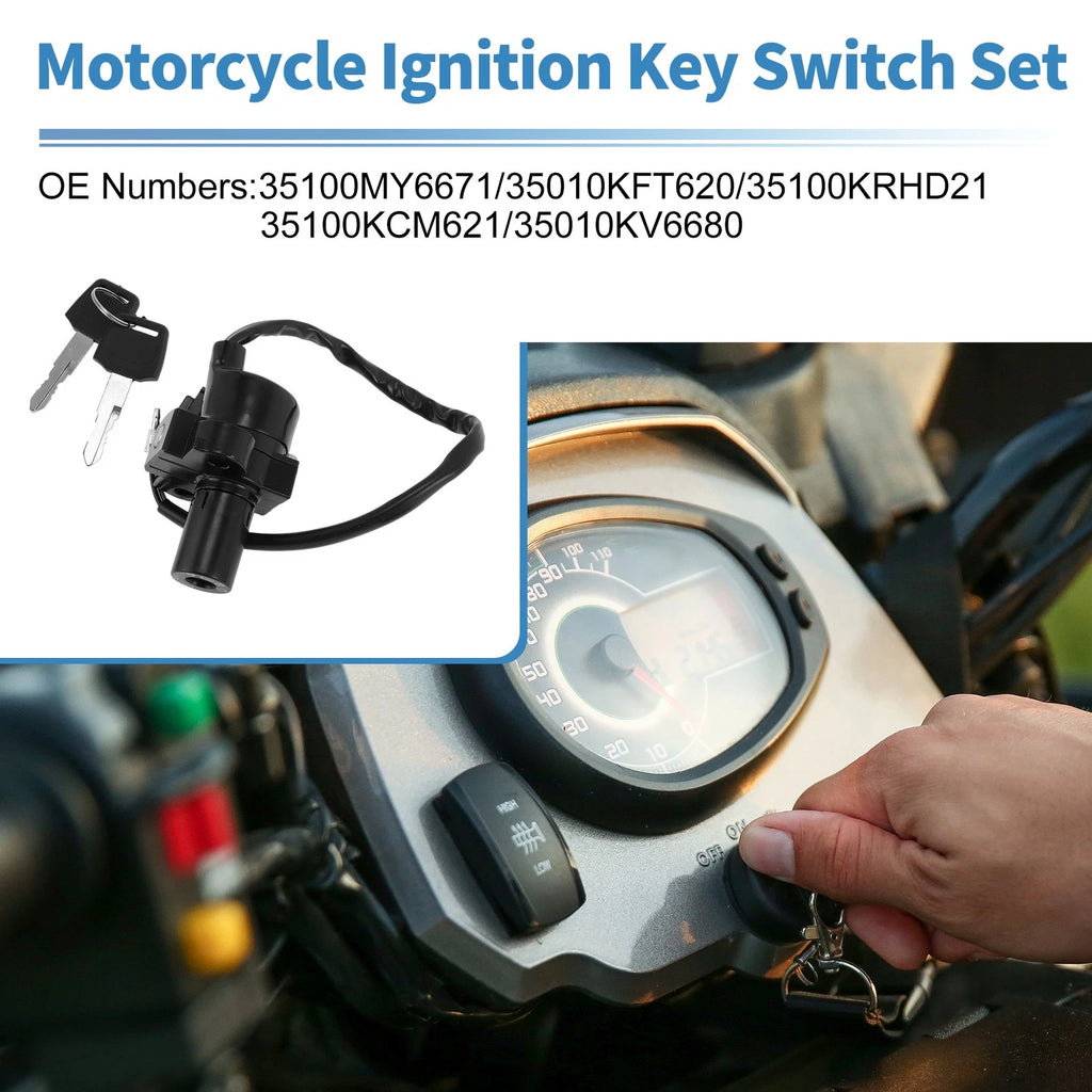 Ignition Key Switch No. 35100MY6671 for Honda XR650 XR650L (1993–2017)