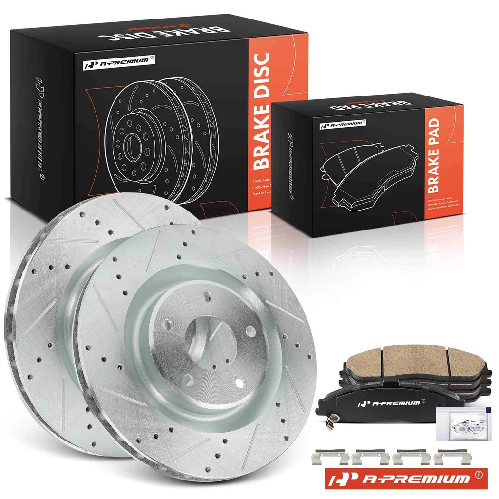 Front Drilled Brake Rotors & Ceramic Pads for Chevrolet Corvette (2005â2013)