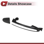 Car Door Handle Grip for Hyundai Front Right Black Silver Tone (2015-2020)