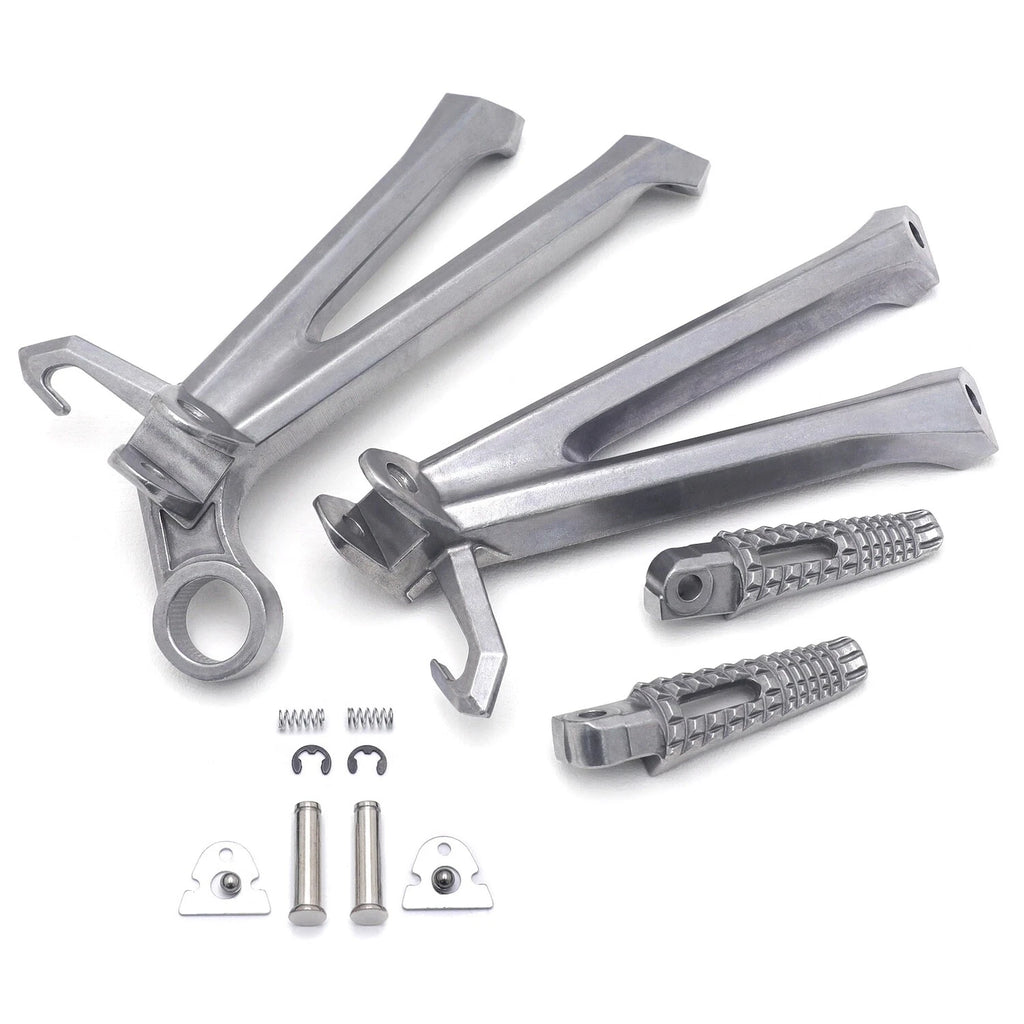 Silver Rear Passenger Foot Pegs Footrest Bracket for Suzuki GSX-R 600 750 (2011–2023)