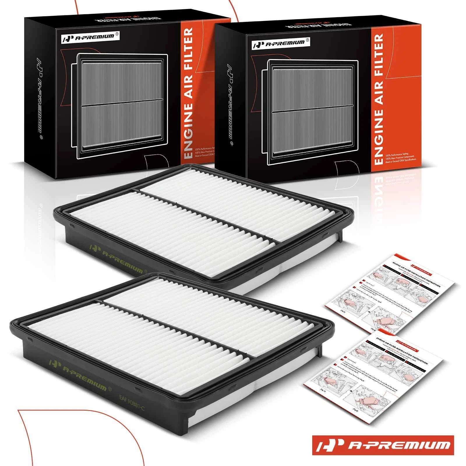 2X Engine Air Filter for Hyundai Sonata (2011–2014) Kia Optima Sorento (2011–2014)