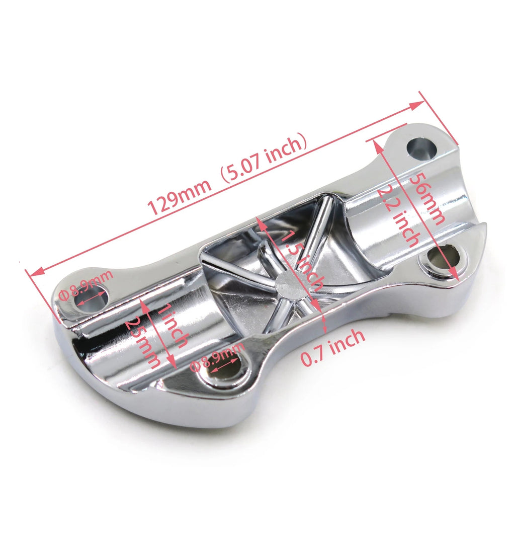 Chrome Skull Handlebar Riser Clamp for Harley Sportster 883, Dyna