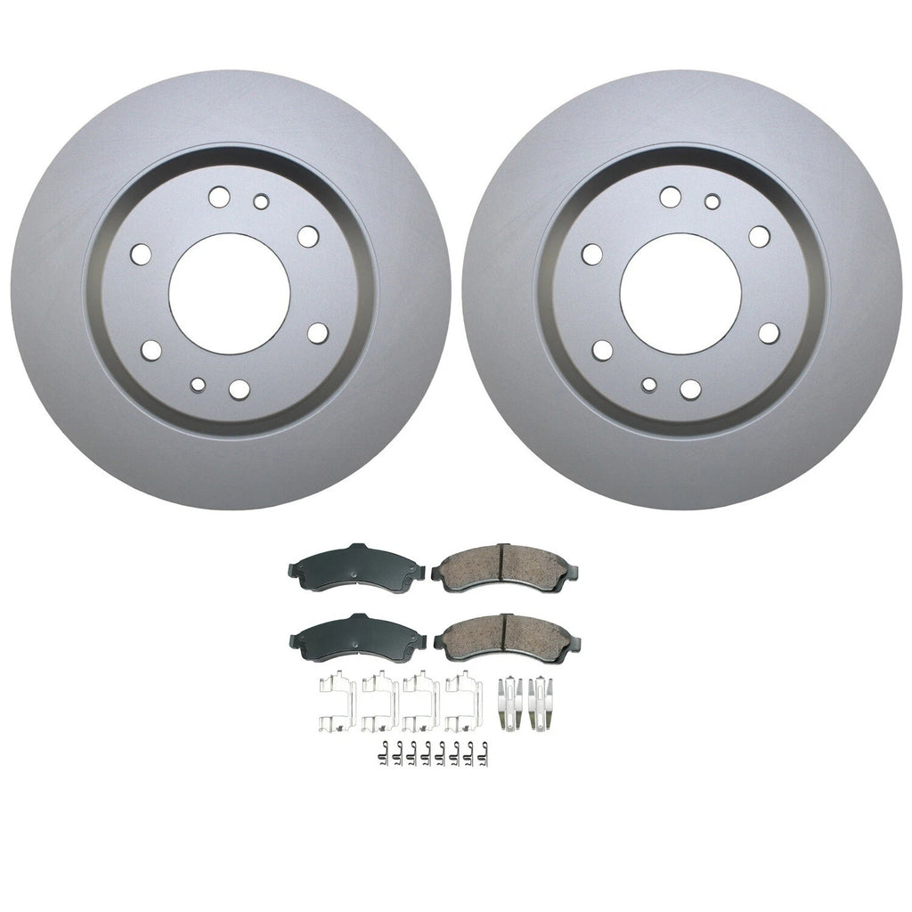 Front Brake Kit with 305mm Disc Rotors & Akebono Ceramic Pads for Buick Chevy GMC Isuzu