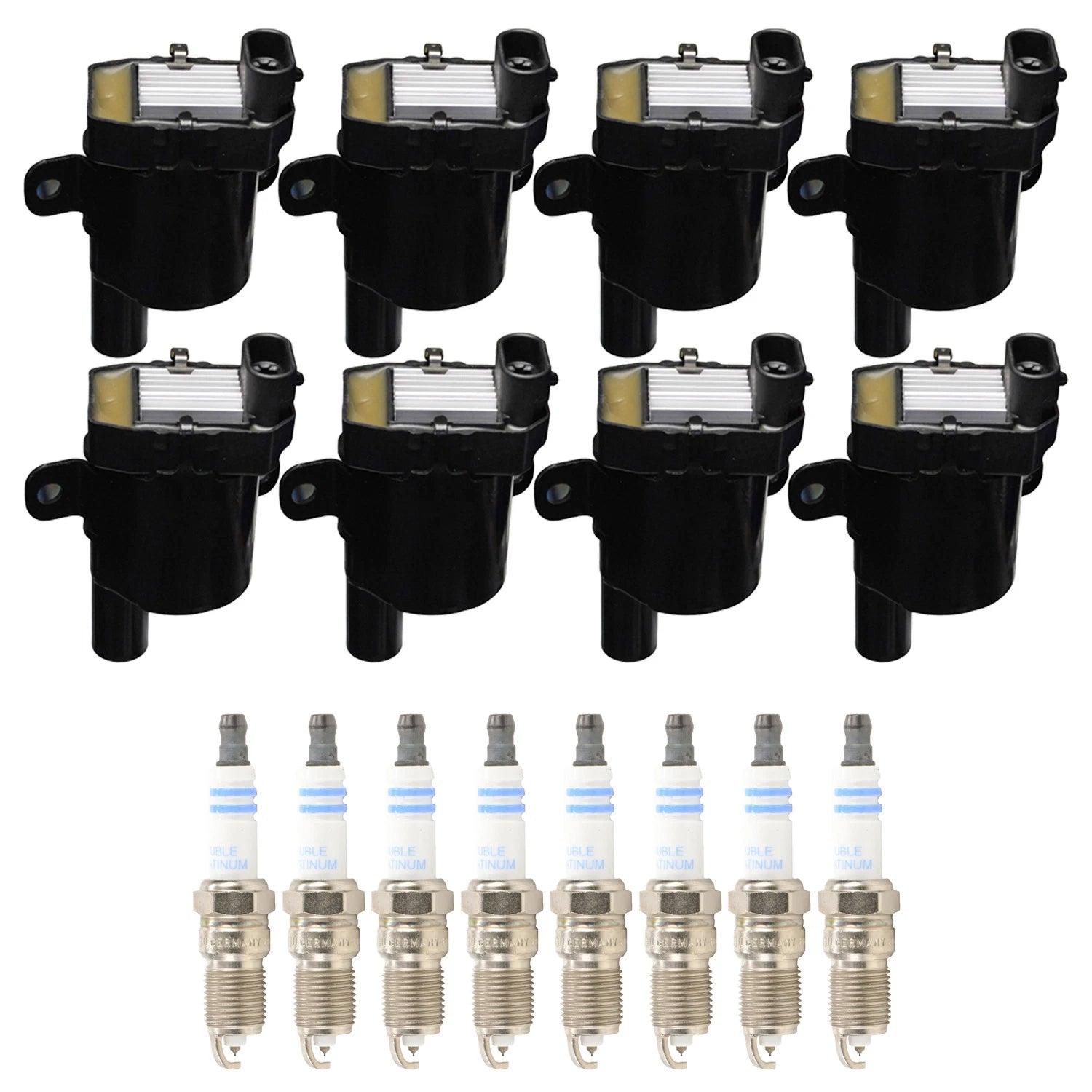 Set of 8 Ignition Coils & Spark Plugs for Silverado 1500 V8 (2007–2013)