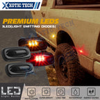 Smoked Lens LED Fender Bed Side Marker Light for Dodge Ram 2500 3500 (2011–2025)