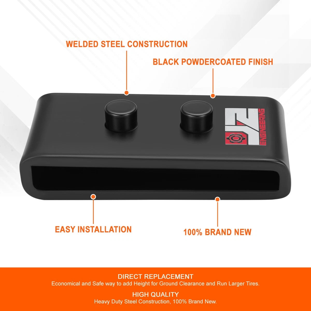J2 Rear 1" Leaf Spring Lift Block Leveling Kit for Ford F-150 (2004–2017)