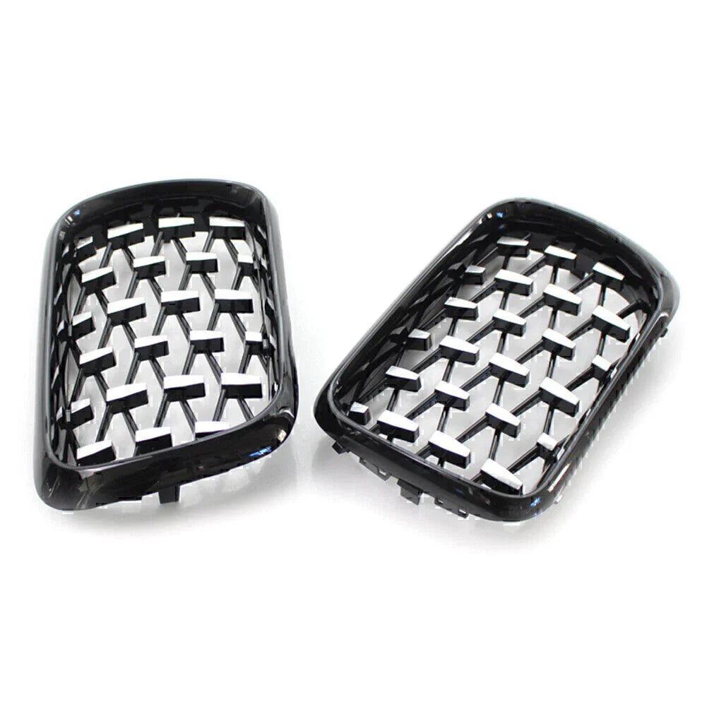 Shiny Black Diamond Front Grill for BMW E36 3 Series (1997-1999)
