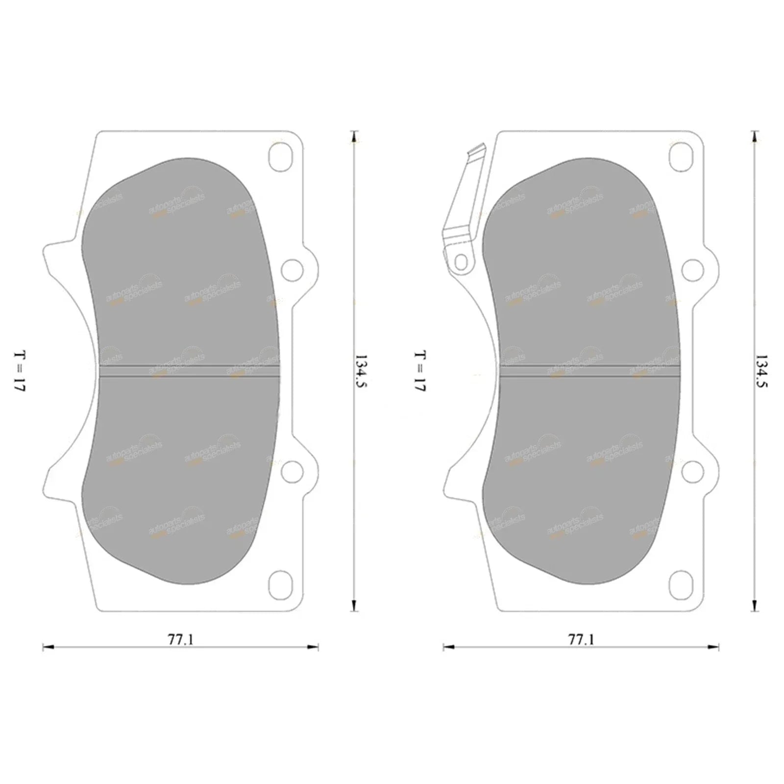 Front / 4WD / Disc Brake Pad for Toyota Prado 120 (2002–2009)