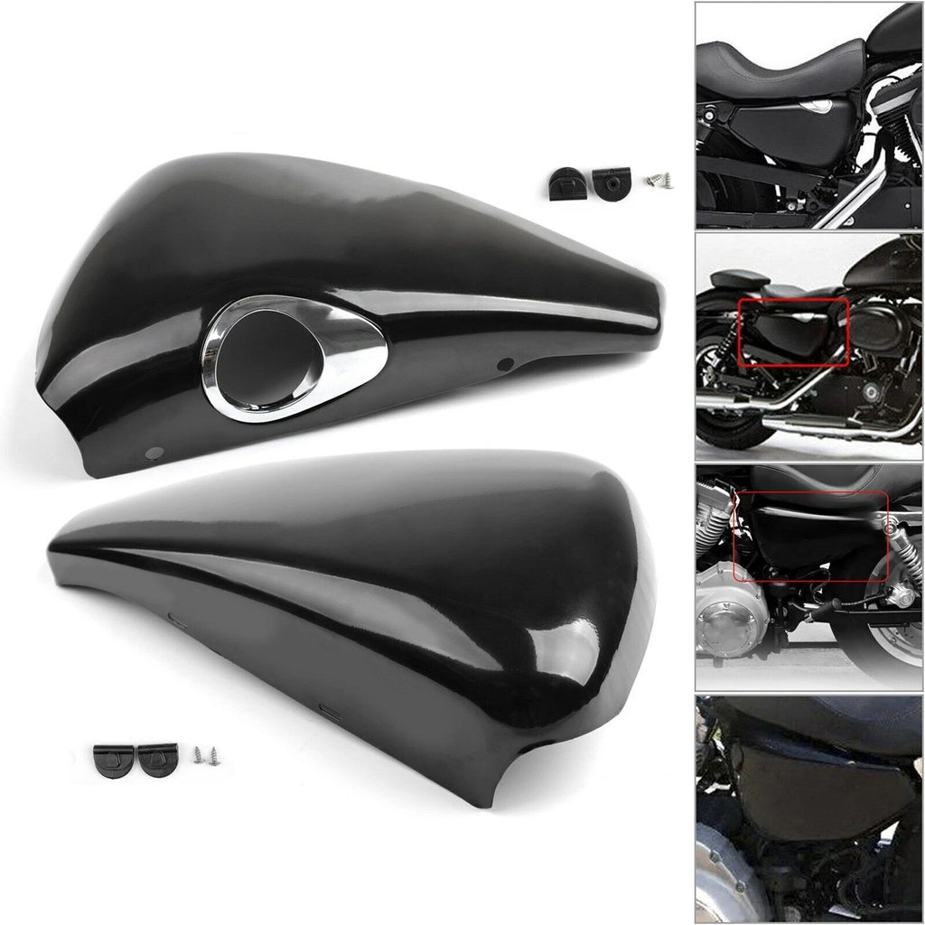 1 Pair L&R Side Battery Cover for Sportster XL Iron 883 1200 (2014–2018) T9
