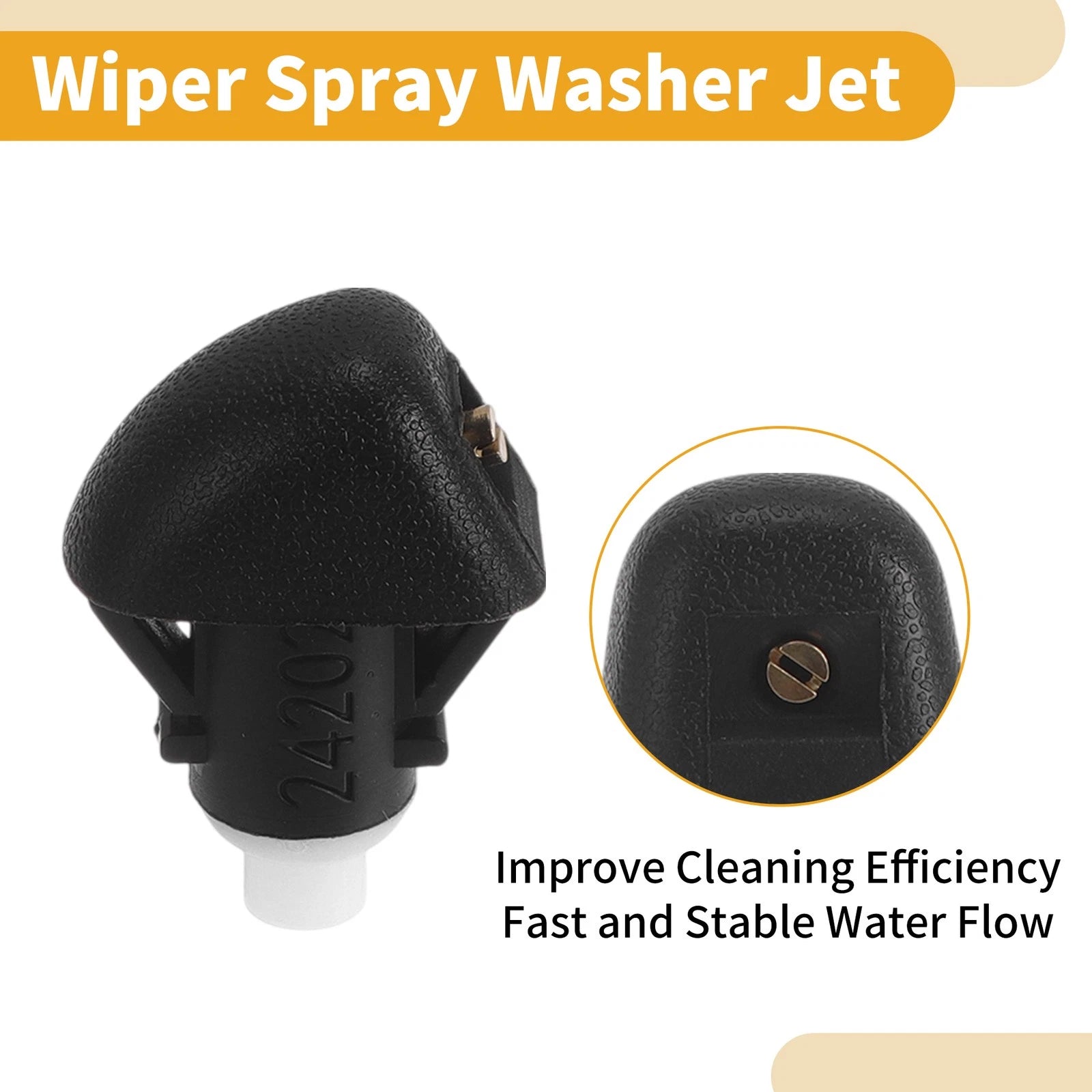 2 Pcs Front Windshield Washer Nozzle for Honda Odyssey (2005–2010) No.76810TK8A21