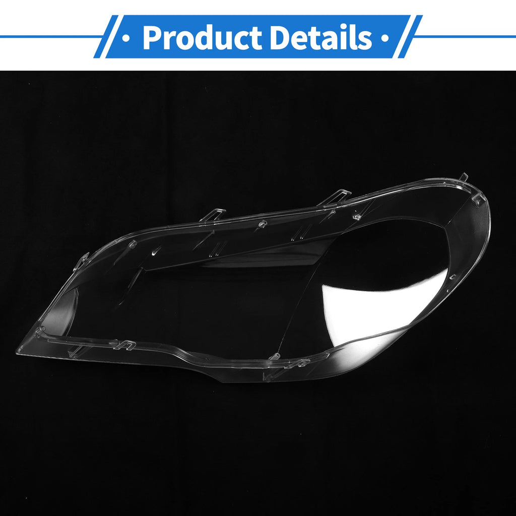 Headlight Lens Cover for BMW X5 E70 (2008–2013) PC Clear