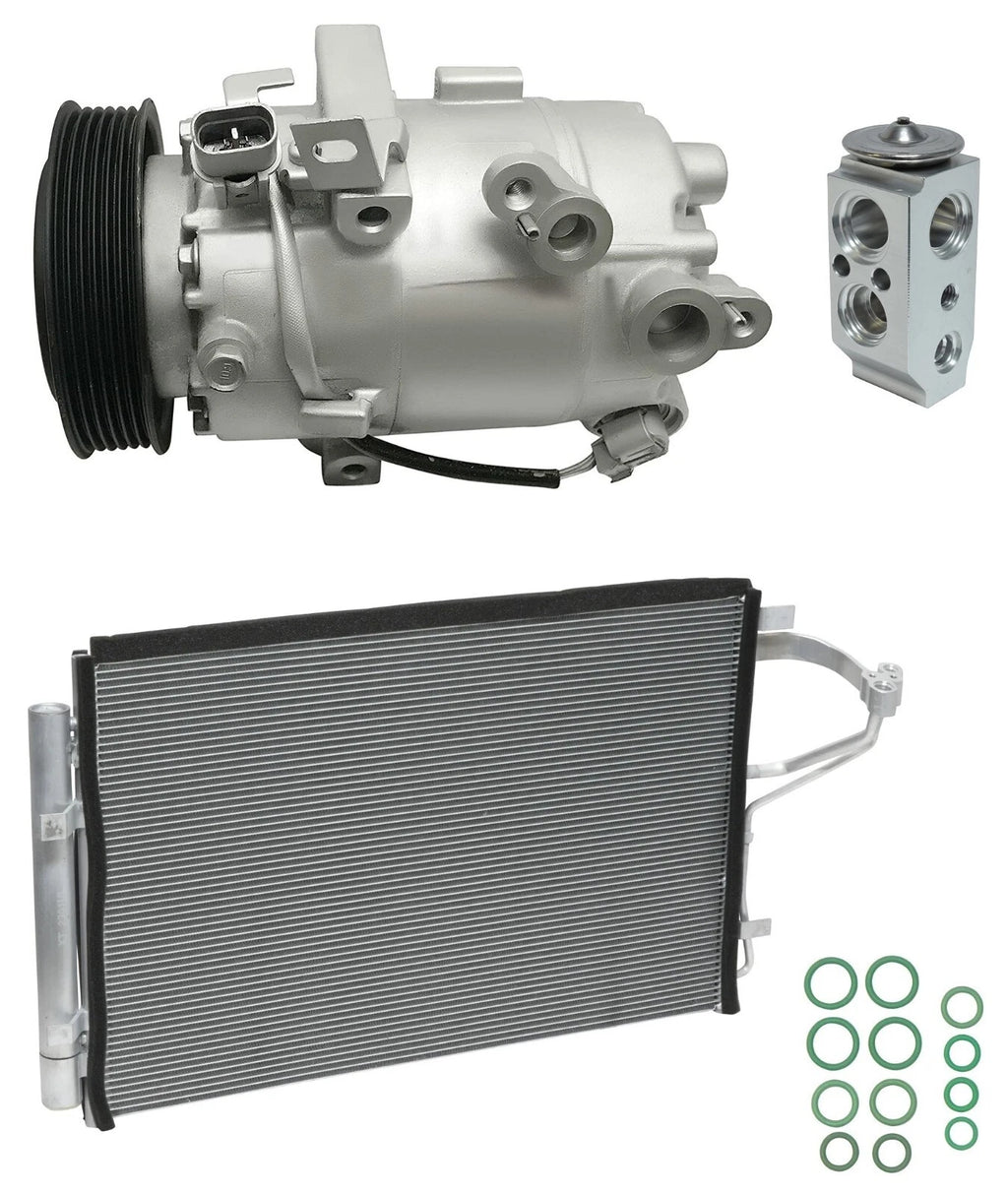 AC Compressor Kit w Condenser for Kia Forte 2.0L (2014–2018)