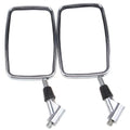 Chrome Rectangle Rearview Mirrors for Suzuki Boulevard Intruder