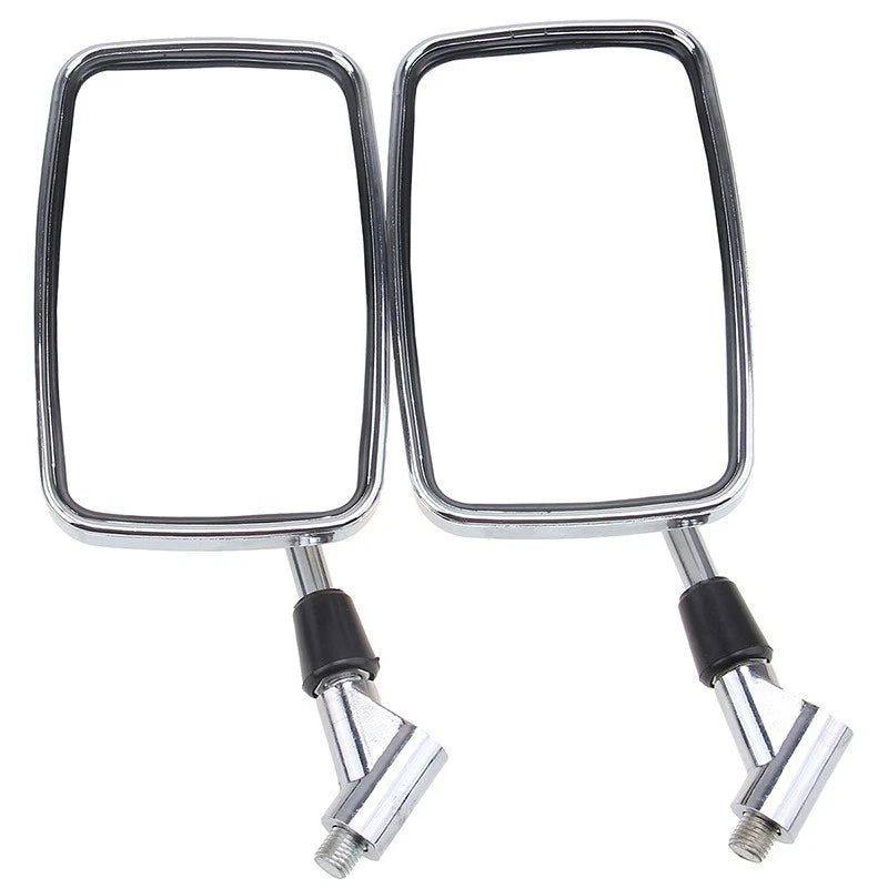 Chrome Rectangle Rearview Mirrors for Suzuki Boulevard Intruder