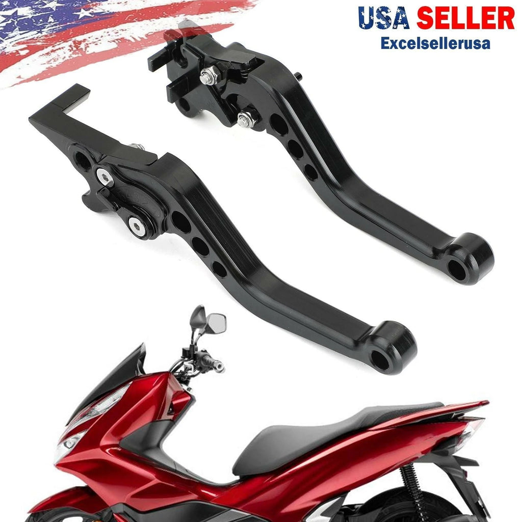 Set of 2 Aluminum Brake Clutch Levers for Honda PCX 125 (2011–2023) Black