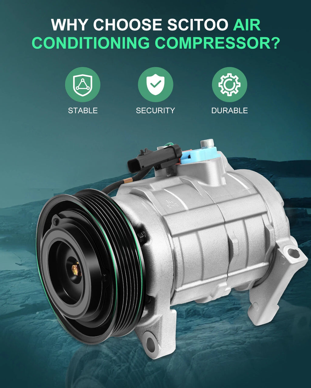 A/C Compressor for Chrysler Town & Country (2001–2007) 3.3L 3.8L CO 29001C