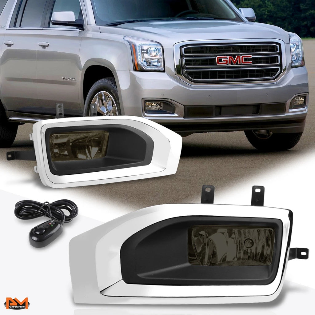 Smoked Lens Fog Lights with Switch & Bezel for GMC Yukon XL (2015–2018)