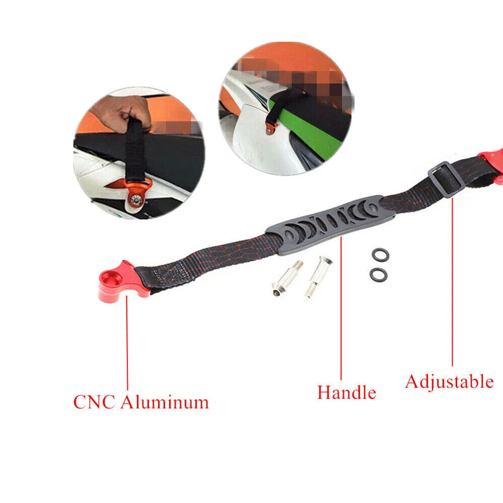 Rear Seat Rescue Pull Strap for Motorcycle Dirt Bike (Adjustable)
