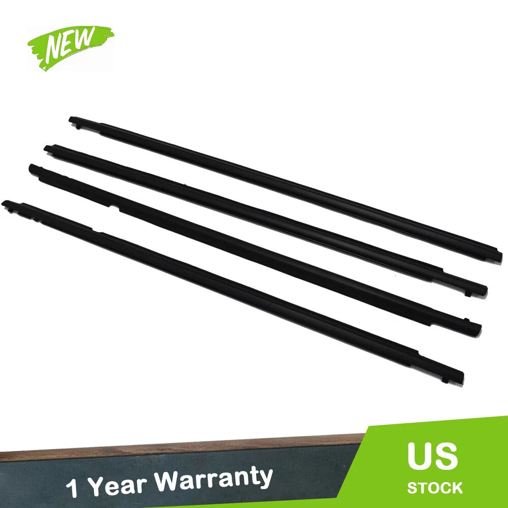 Set of 4 Weatherstrip Window Moulding Trim Seal for Toyota Corolla (2009–2012)