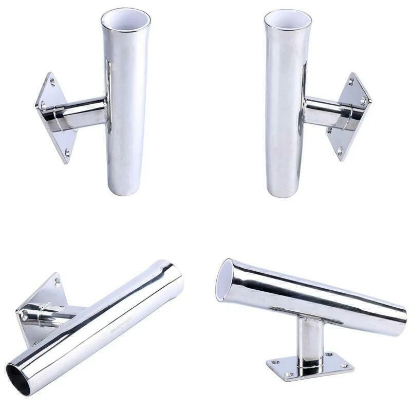 2X Stainless Steel Fishing Rod Holder Wall Mounted 20°